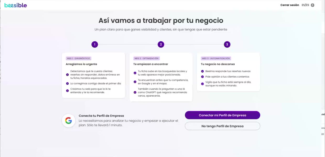 Opciones para conectar tu Perfil de Empresa en Google